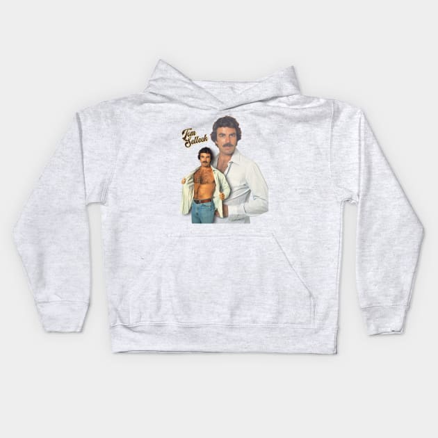 Tom Selleck is the Daddy Kids Hoodie by darklordpug